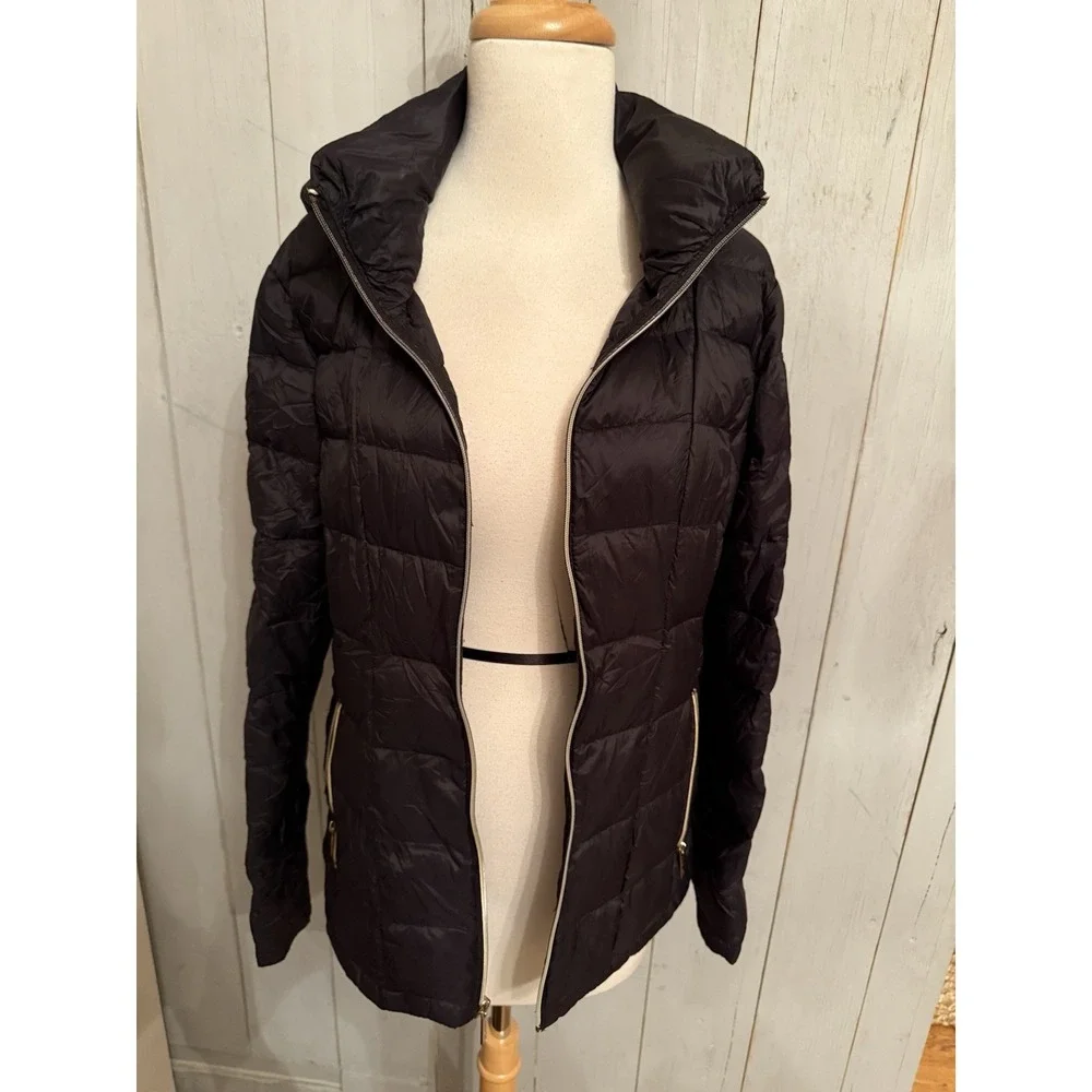 MICHAEL KORS Women‎ Quilted M Packable Hooded Down Puffer Jacket Coat 190$ B11